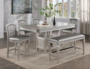 Crown Mark Furniture Klina Counter Height Table in Silver