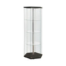 Traditional Glass Hexagon Curio Cabinet