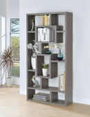 Corey 71-inch 8-shelf Bookcase Weathered Grey