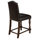 Crown Mark Langley Counter Height Chair (Set of 2) in Dark Brown