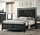 Crown Mark Furniture Lila King Upholstered Panel Bed in Black B4398-K image