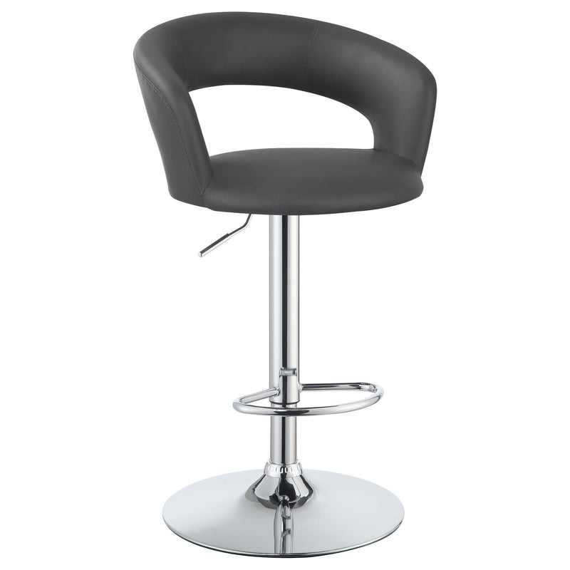 Barraza 29" Adjustable Height Bar Stool Grey and Chrome image