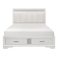 Luster (3) California King Platform Bed with Footboard Storage