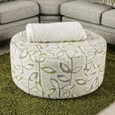 GARDNER Ottoman, Gray/Green