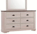 Crown Mark Furniture Coralee 6 Drawer Dresser in White image
