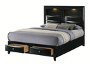 Crown Mark Furniture Fallon King Platform Bed with Storage in Black B4288-K image