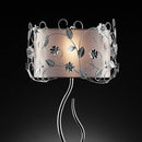 Elva Silver/Chrome Table Lamp, Double Shade