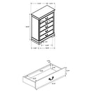 Louis Philippe 5-Piece Queen Panel Bedroom Set with High Headboard