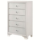 Crown Mark Furniture Lyssa 5 Drawer Chest in White image
