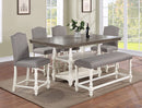 Crown Mark Furniture Langley Counter Height Table in Gray