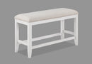 Crown Mark Furniture Wendy Counter Height Bench in White image