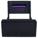 Tisdall Wingback TV Bed with Flame Visualizer