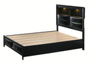 Crown Mark Furniture Fallon King Platform Bed with Storage in Black B4288-K