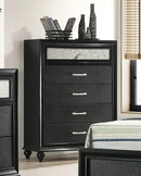 Crown Mark Furniture Lila 5 Drawer Chest in Black image