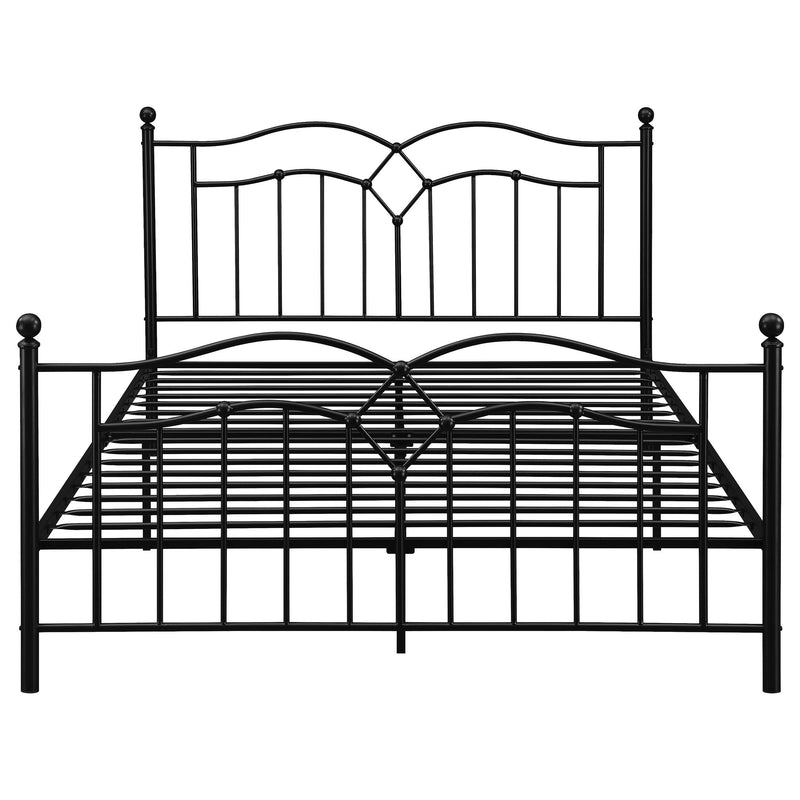 Klossen Metal Queen Open Frame Bed Black