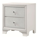 Crown Mark Furniture Lyssa 2 Drawer Nightstand in White image