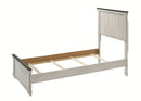 Crown Mark Furniture Leighton Twin Panel Bed in White B8180-T