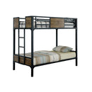 CLAPTON Black Twin/Twin Bunk Bed