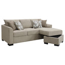 Storey Upholstered Sleeper Sectional Chaise Sofa