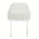 Crown Mark Furniture Fatima Bench in White