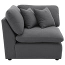 Hobson Upholstered Corner Charcoal