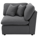 Hobson Upholstered Corner Charcoal