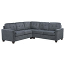 Georgina 3-piece Upholstered Sectional Sofa Steel Beige
