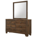 Crown Mark Millie Mirror in Brown Cherry