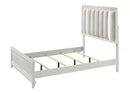 Crown Mark Furniture Cressida King Upholstered Panel Bed in White B7300-K