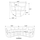 Sycamore Upholstered Power Reclining Sectional Sofa