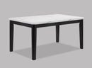 Pascal Dining Room Set White Top Black Leg