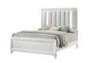 Crown Mark Furniture Cressida Queen Upholstered Panel Bed in White B7300-Q image