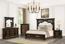 Promenade Bed Dark Brown & White