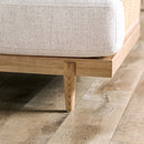 ALESUND Loveseat, Beige/Light Oak, Natural & Brown