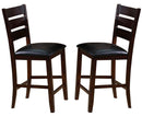 Crown Mark Bardstown Counter Height Chair in Espresso (Set of 2) image