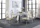 Dining Table w/Marble Top & Pedestal Base