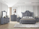 Crown Mark Furniture Voltare Mirror in Dark Grey image