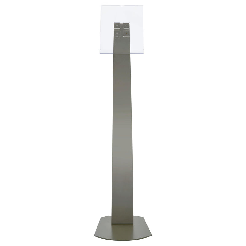 Duarto Clear Acrylic 8.5 x 11 Inch Price Tag Display Stand Steel Frame Silver