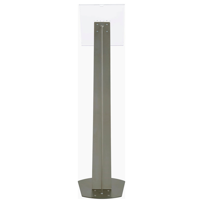 Duarto Clear Acrylic 8.5 x 11 Inch Price Tag Display Stand Steel Frame Silver