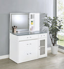 Flora 2-drawer Vanity Set with LED Mirror High Gloss