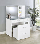 Flora 2-drawer Vanity Set with LED Mirror High Gloss