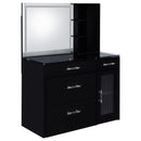 Flora 2-drawer Vanity Set with LED Mirror High Gloss