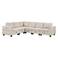 Walterboro-(6)6-Piece Sectional with Storage, Storage Pouches and Charging Ports image