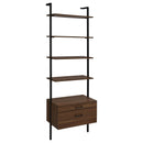 Owens 96-inch 4-shelf Storage Wall Bookshelf Walnut
