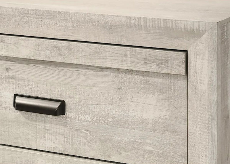 Crown Mark Furniture Valor 6 Drawer Dresser in Gray