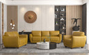 Valeria Mustard Leather Sofa