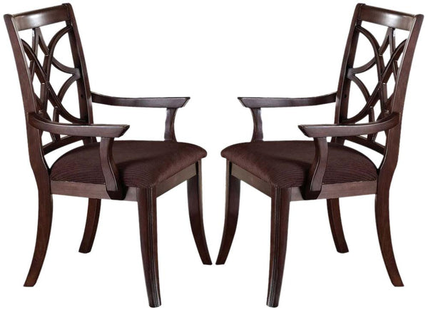Acme Keenan Dining Arm Chairs (Set of 2) in Dark Walnut 60258 image