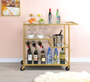 Adamsen Champagne & Mirror Serving Cart