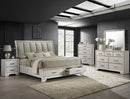JAYMES K STORAGE BED HEADBOARD WHITE MIST