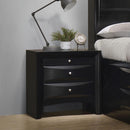 Briana Rectangular 2-drawer Nightstand Black